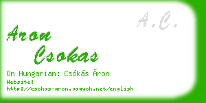 aron csokas business card